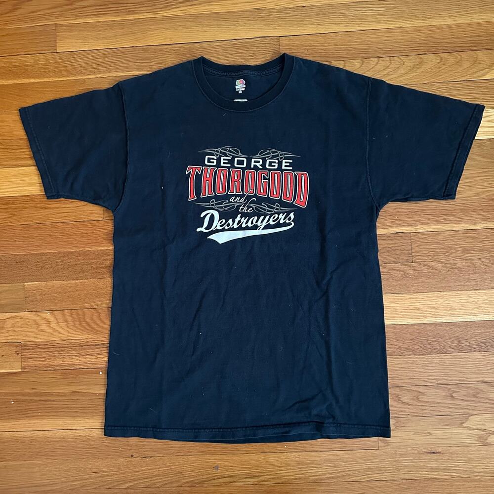 George Thorogood and the Destroyers Band T-Shirt Black Fruit of the Loom L/XL